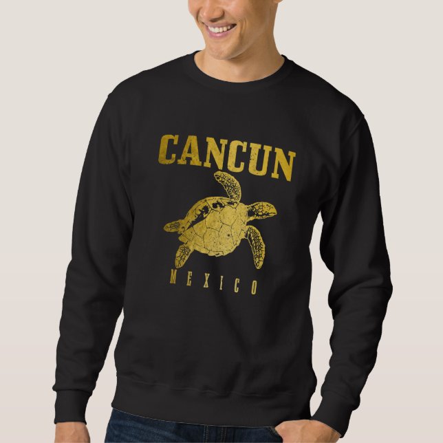 Sweatshirt Cancun Mexico Sea Turtle Beach Scuba Diving Diver  (Devant)
