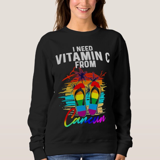 Sweatshirt Cancun Mexico Vacation Beach Matching Family Group (Devant)