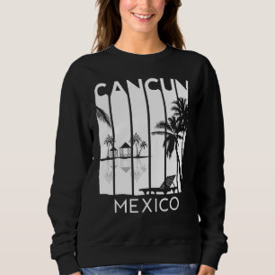 Sweatshirt Cancun Mexique Rétro Resort vacances été