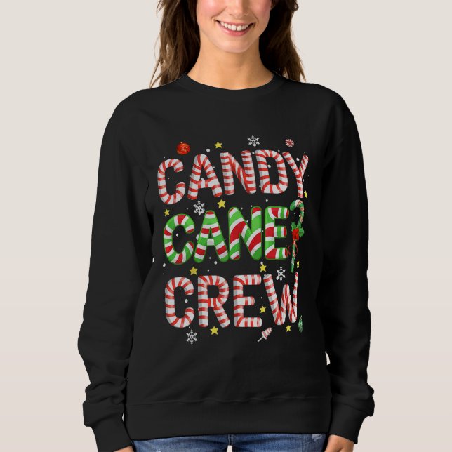 Sweatshirt Candy Cane Crew Funny Christmas Candy   X mas Paja (Devant)