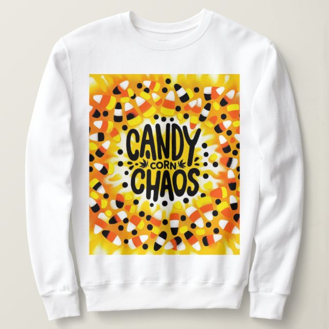 Sweatshirt Candy Chaos : Halloween Cravate-Dye (Design devant)