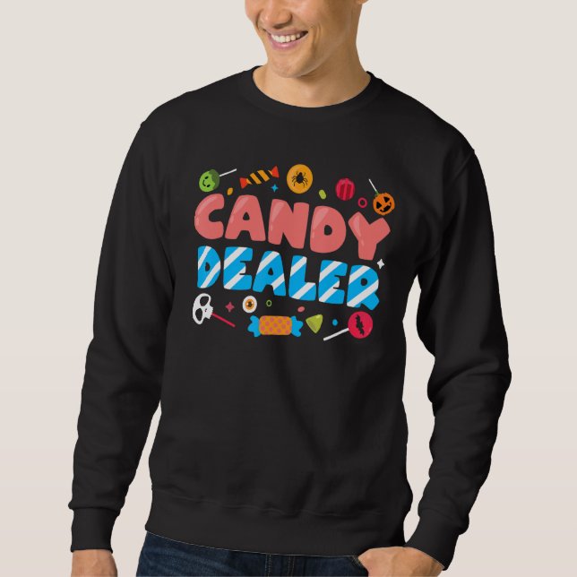 Sweatshirt Candy Dealer Cute Funky Trick Ou Treat Halloween C (Devant)