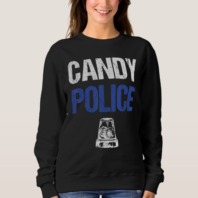 Sweatshirt Candy Police Funny Halloween Tee For Kids Boys Men (Devant)