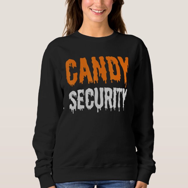 Sweatshirt Candy Sécurité Maman Papa Parent Halloween 1 (Devant)