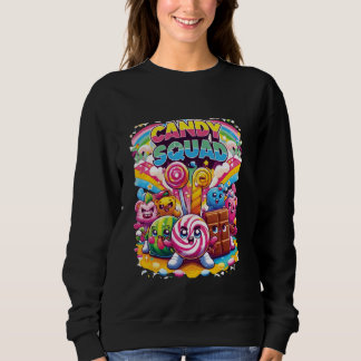 Sweatshirt Candyland Party Candy Squad Colorée Bonbons pour e