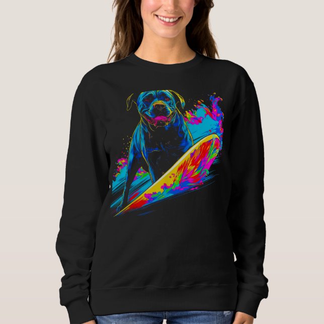 Sweatshirt Cane Corso Dog Surfing (Devant)