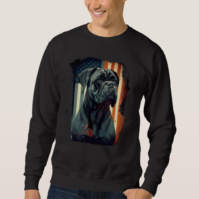 Sweatshirt Cane Corso Italian Mastiff Dog Patriotic USA Ameri (Devant)