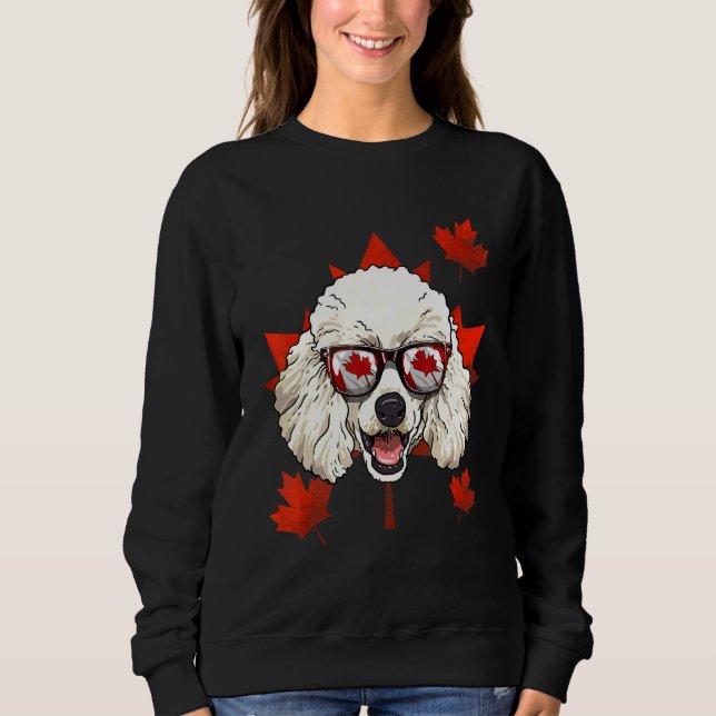 Sweatshirt Caniche canadienne Maple Leaf Patriotique Canada F (Devant)