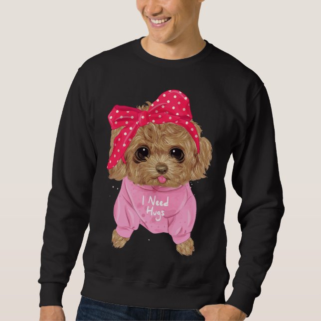 Sweatshirt Caniche mignon (Devant)
