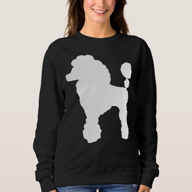 Sweatshirt caniche silhouette chien race tenue de caniche (Devant)