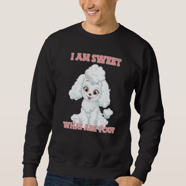 Sweatshirt Caniche Sucré Sucrée   (Devant)