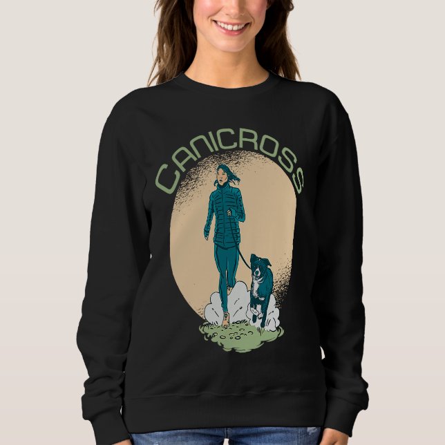 Sweatshirt Canicross Run Running Dog Exercise Workout Sport (Devant)