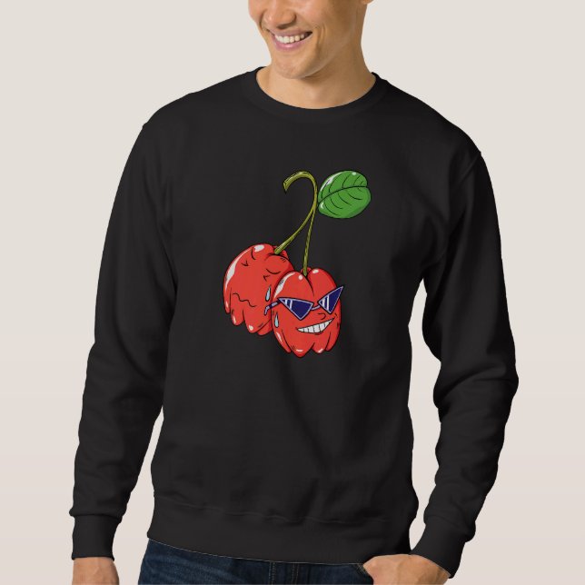 Sweatshirt Canneberge Avec Lunettes De Soleil Barbade Cerises (Devant)