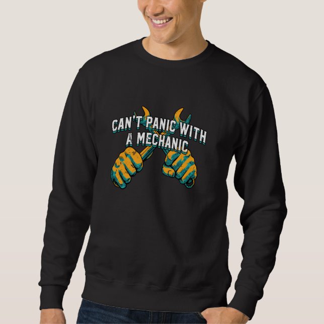 Sweatshirt Cant Panic avec une voiture mécanique Lover Riddle (Devant)