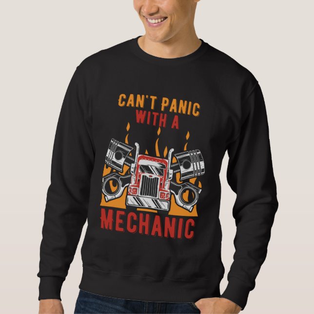 Sweatshirt Cant Panic with a Mechanic Car  Riddle Car Enthusi (Devant)