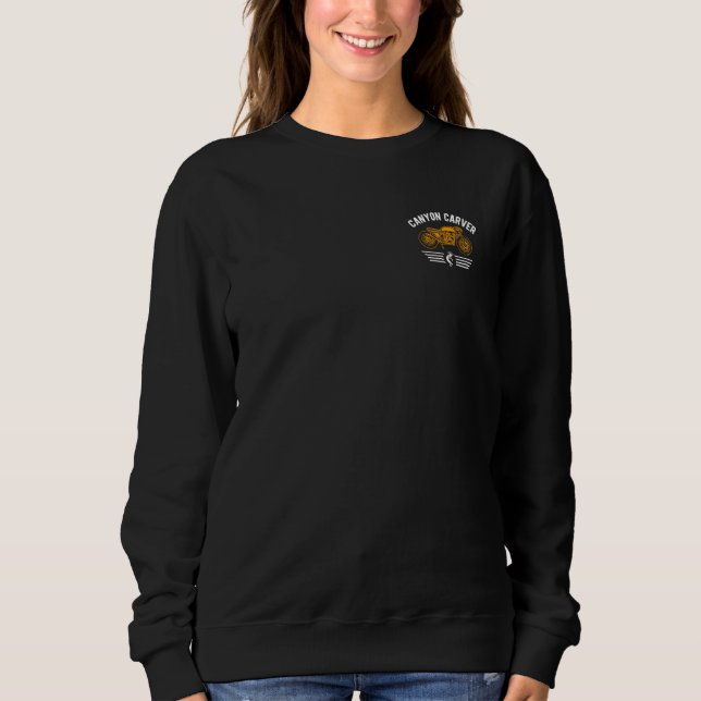 Sweatshirt Canyon Carver Vintage Motorcycle Retro 12 (Devant)
