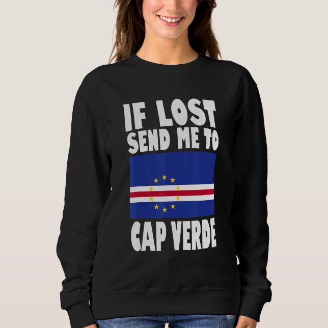 Sweatshirt Cap Verde Flag Design  If lost send me to Cap Verd (Devant)