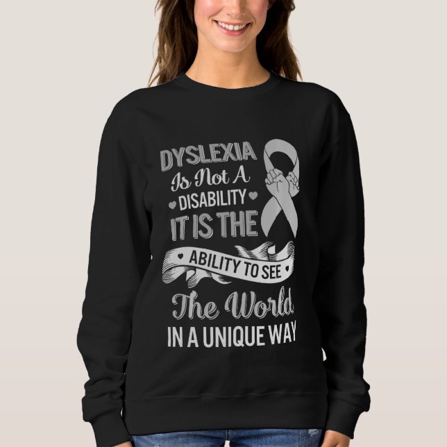 Sweatshirt Capacité de sensibilisation à la dyslexie Voir Mon (Devant)