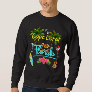 Sweatshirt Cape Coral Florida Beach Summer Palm Surf Sun Set