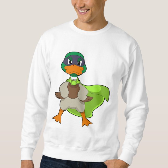 Sweatshirt Cape de héros canard (Devant)