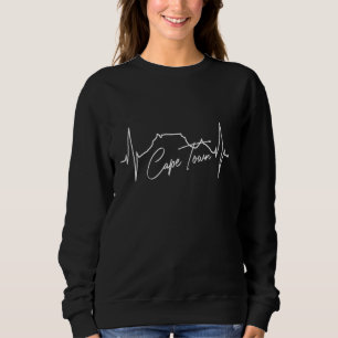 Sweatshirt Cape Town Skyline Heartbeat Love South Africa Tabl