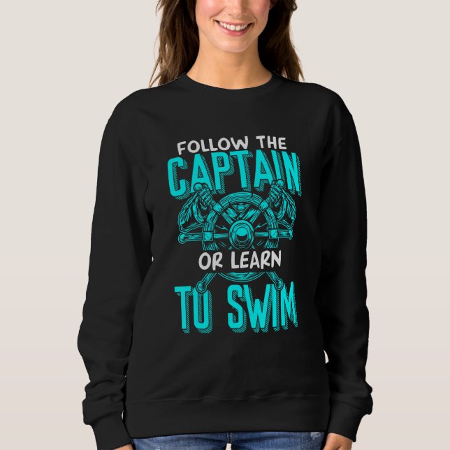 Sweatshirt Capitaine Bateau Propriétaire Bateau à moteur Voil (Devant)