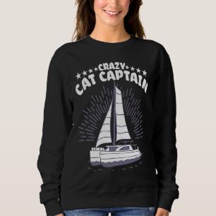 Sweatshirt Capitaine de catamaran fou voilier marin 2