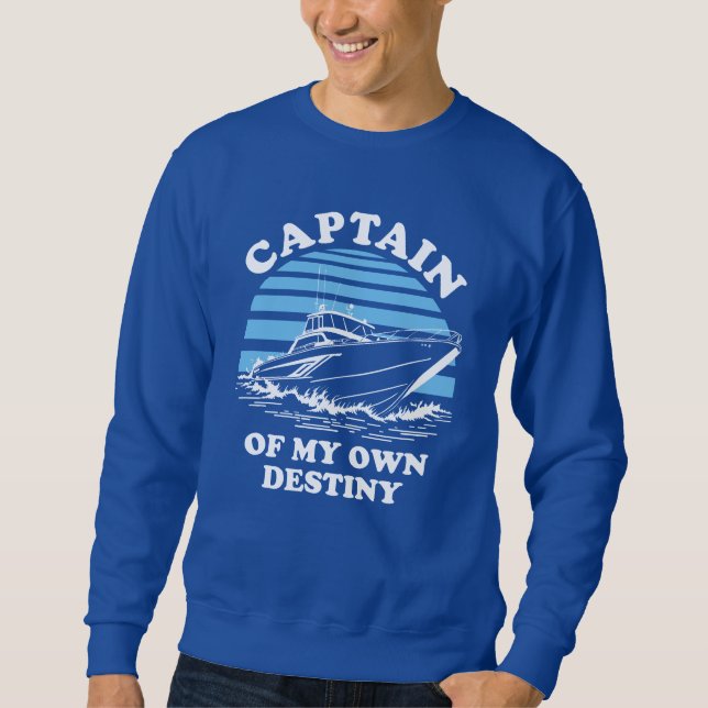 Sweatshirt Capitaine De Ma Propre Destinée | Devis de navigat (Devant)