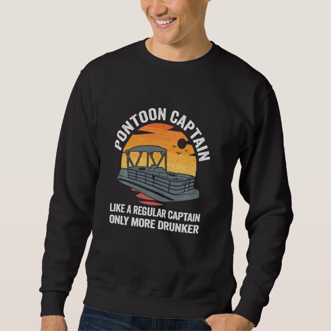 Sweatshirt Capitaine De Ponton Drôle Comme Un Capitaine Régul (Devant)