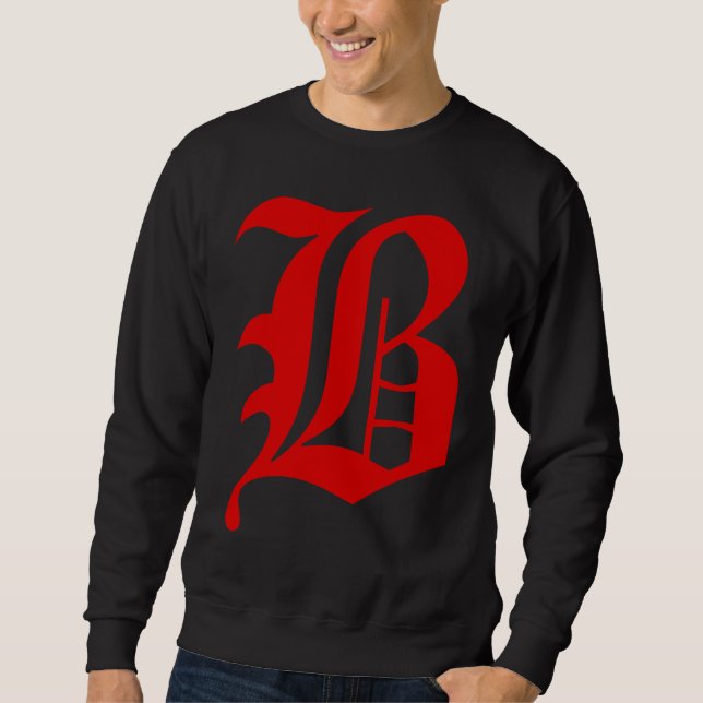 Sweatshirt Capital letter B red blood piru gangster brim gang (Devant)