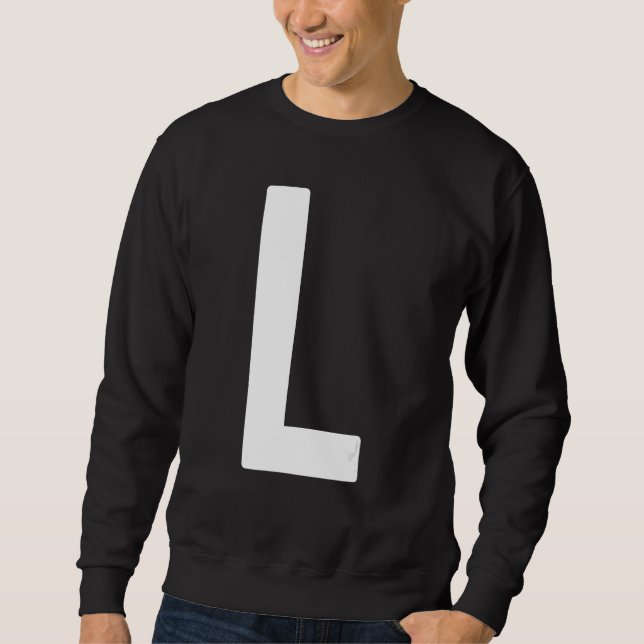 Sweatshirt Capital Letter L Monogram Norwester Font Initial A (Devant)