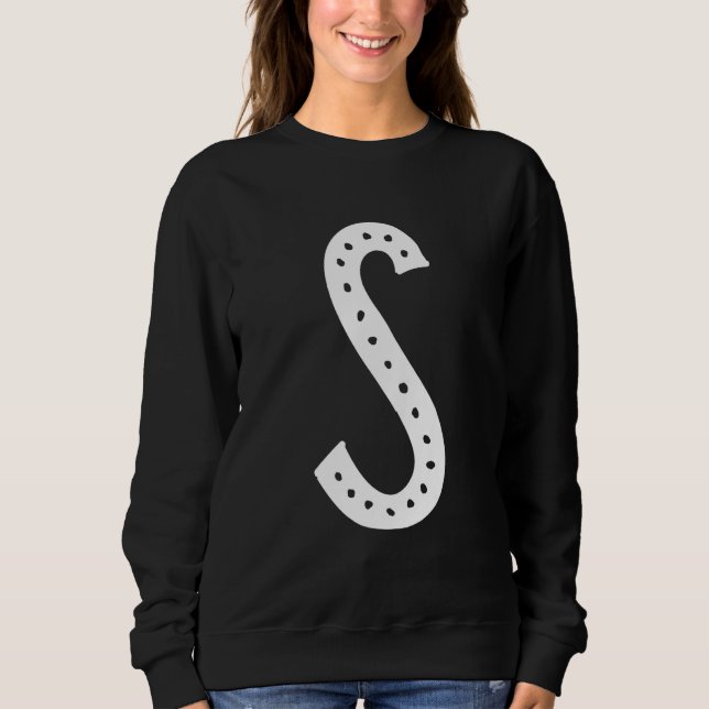 Sweatshirt Capital Letter S Monogram Initial Alphabet (Devant)