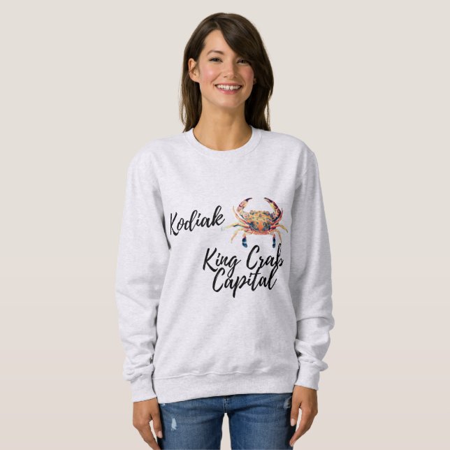 Sweatshirt Capitale du crabe de Kodiak (Devant entier)