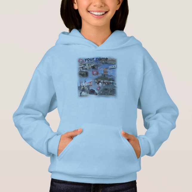 Sweatshirt capoté de filles du Cap (Devant)