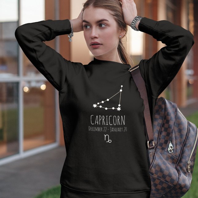 Sweatshirt Capricorne | Constellation Zodiaque personnalisée (Créateur téléchargé)