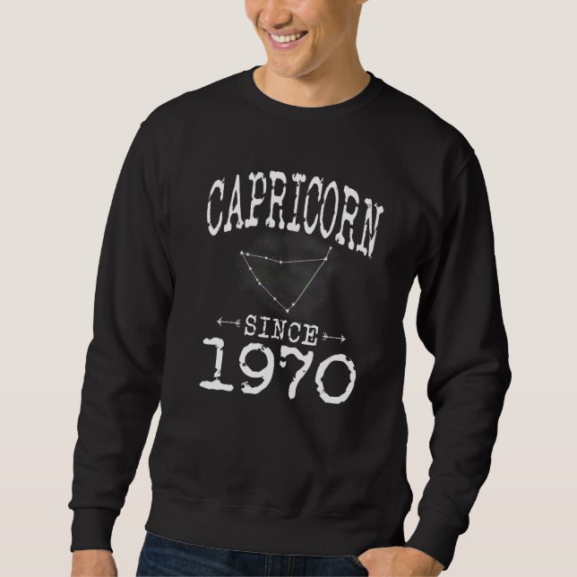 Sweatshirt Capricorne depuis 1970 Constellation Capricorne Na (Devant)