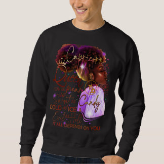 Sweatshirt Capricorne Queen Sweet Comme Bonbons Anniversaire