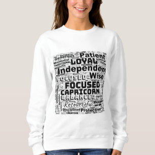 Sweatshirt Capricorne Zodiac Mot Cloud Inspiration Femmes