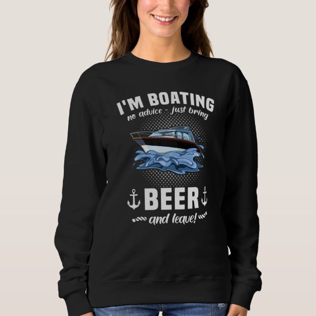 Sweatshirt Captain Beer Boat Sports Boat Sailing Boat Motor B (Devant)