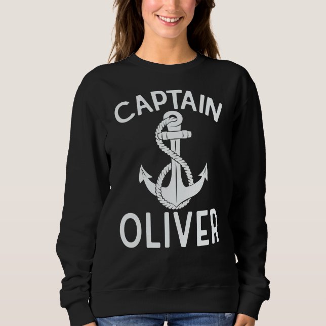 Sweatshirt Captain Oliver Sailing Boating Boat Ship Yacht (Devant)
