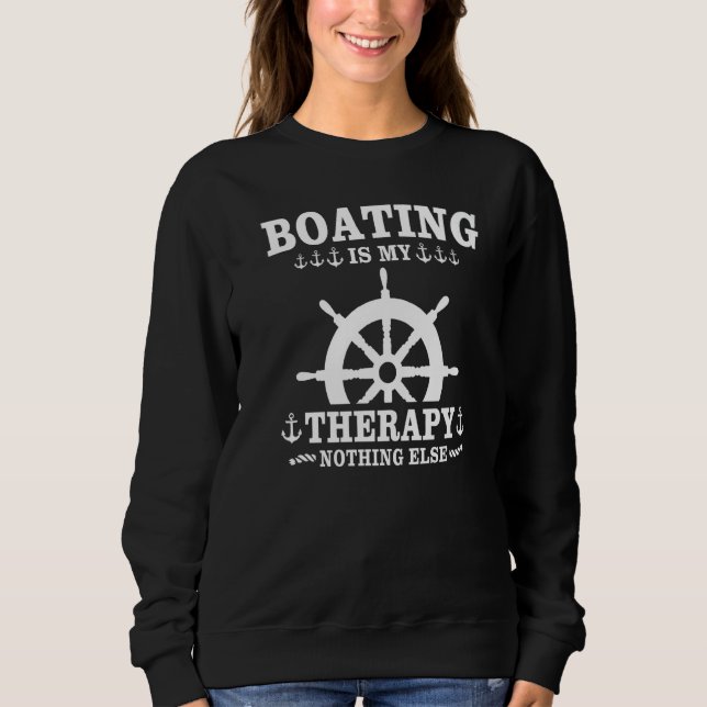 Sweatshirt Captain Sports Boat Sailing Sailing Boat Motor Boa (Devant)