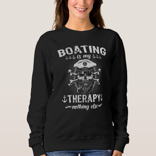 Sweatshirt Captain Sports Boat Sailing Sailing Boat Motor Boa (Devant)