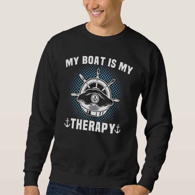 Sweatshirt Captain Sports Boat Sailing Sailing Boat Motor Boa (Devant)