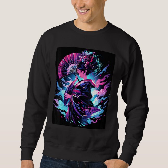 Sweatshirt Captivating Geisha Essence of Grace Graphic (Devant)