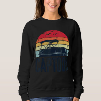 Sweatshirt Captoon Pontoon Capitaine Bateau Bateau Papa Pères