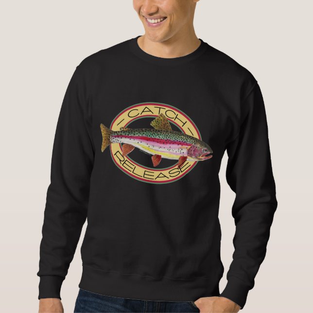 Sweatshirt Capture et rejet de truites arc-en-ciel (Devant)