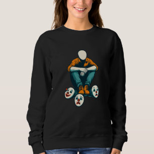 Sweatshirt Capuche Multi-Visage de Style Joker Mode Psychedel