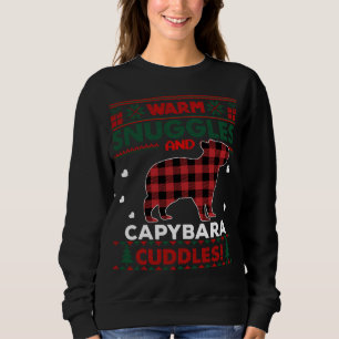 Sweatshirt Capybara Amateurs mignon Pyjama Cheval moche Noël 