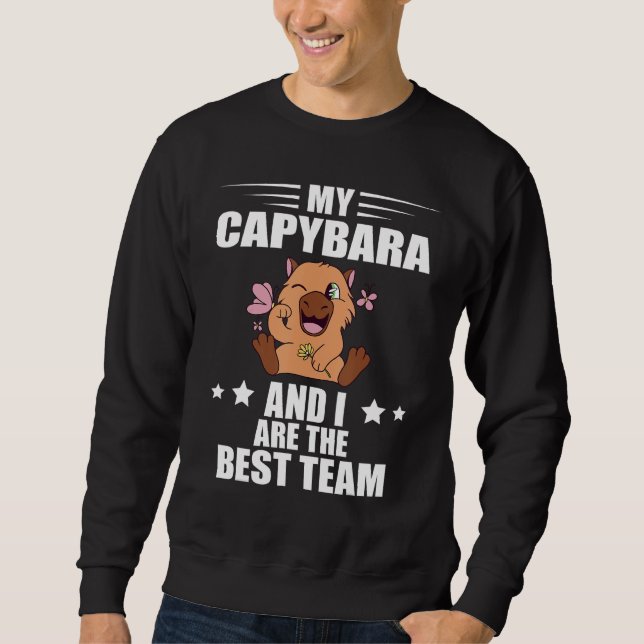 Sweatshirt Capybara And I Best Team Rodent Animal Capybara (Devant)