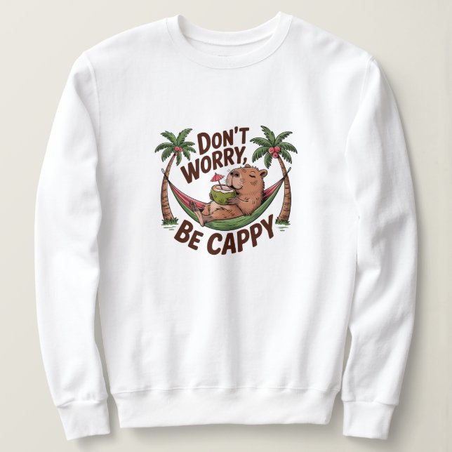 Sweatshirt Capybara Be Happy (Design devant)
